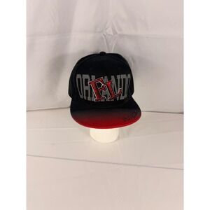 Classic Fit Orlando Florida Snapback Hat OSFA Black Red Ombre Fade Brim FL Cap